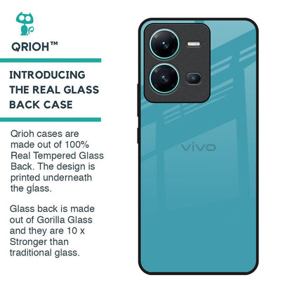 Oceanic Turquiose Glass Case for Vivo V25