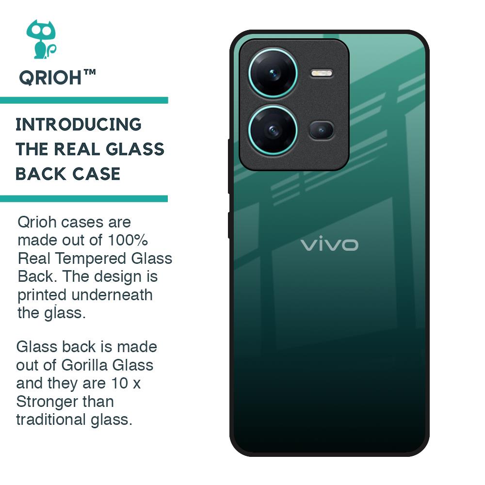 Palm Green Glass Case For Vivo V25