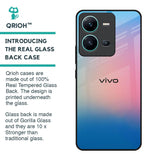 Blue & Pink Ombre Glass case for Vivo V25