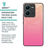 Pastel Pink Gradient Glass Case For Vivo V25