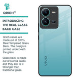 Arctic Blue Glass Case For Vivo V25
