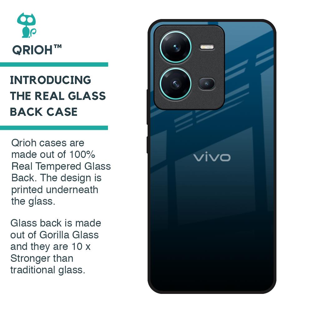 Sailor Blue Glass Case For Vivo V25
