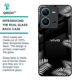 Zealand Fern Design Glass Case For Vivo V25