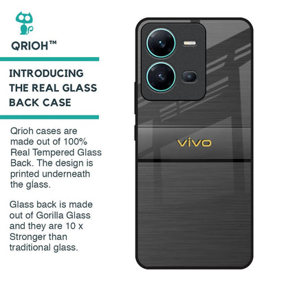Grey Metallic Glass Case For Vivo V25