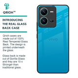 Blue Aqua Glass Case for Vivo V25