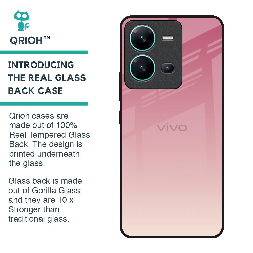 Blooming Pink Glass Case for Vivo V25