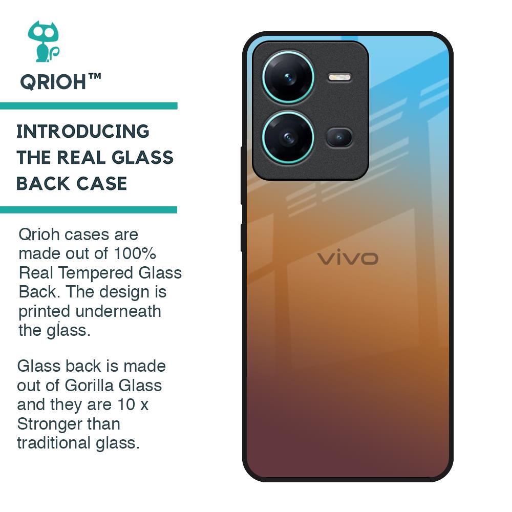 Rich Brown Glass Case for Vivo V25