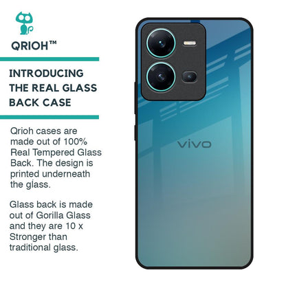 Sea Theme Gradient Glass Case for Vivo V25