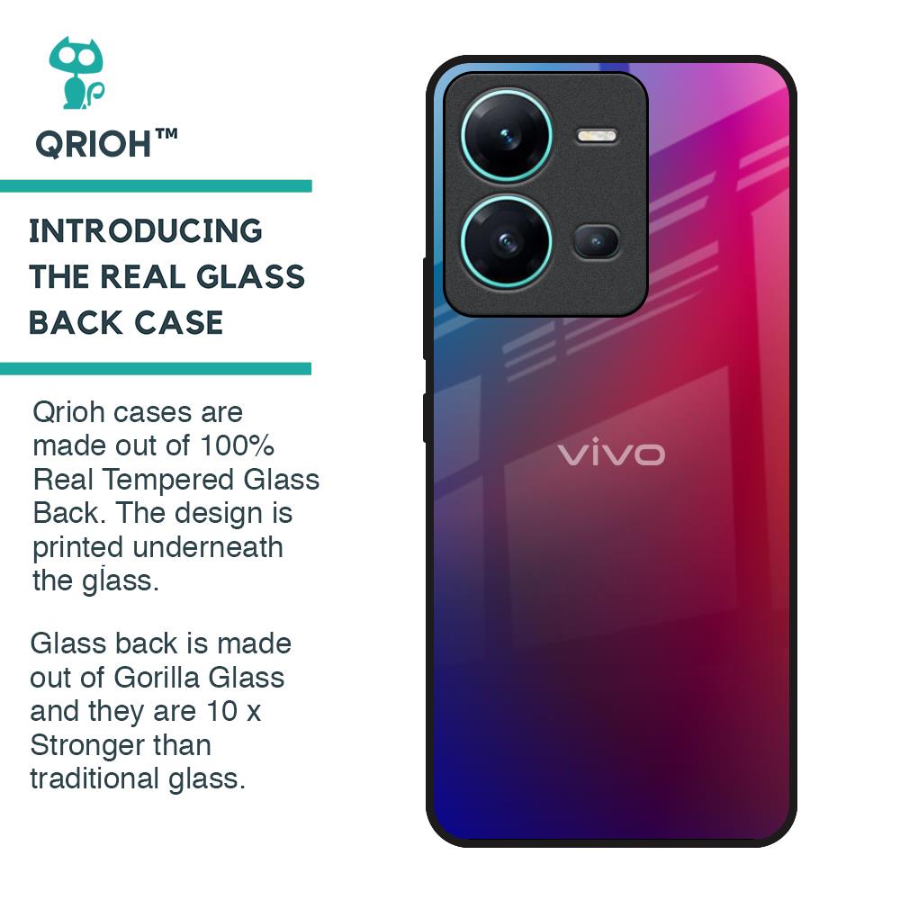 Magical Color Shade Glass Case for Vivo V25