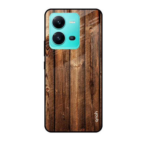 Timber Printed Vivo V25 Glass Cases & Covers Online