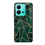 Abstract Green Vivo V25 Glass Cases & Covers Online