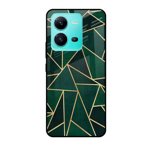 Abstract Green Vivo V25 Glass Cases & Covers Online