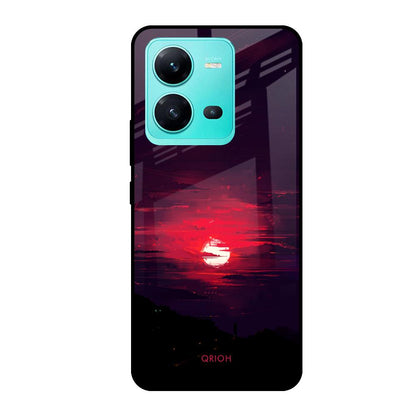 Morning Red Sky Vivo V25 Glass Cases & Covers Online