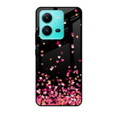 Heart Rain Fall Vivo V25 Glass Cases & Covers Online
