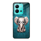 Adorable Baby Elephant Vivo V25 Glass Cases & Covers Online