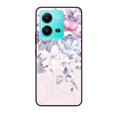 Elegant Floral Vivo V25 Glass Cases & Covers Online