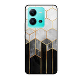 Tricolor Pattern Vivo V25 Glass Cases & Covers Online