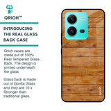 Timberwood Glass Case for Vivo V25