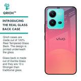 Sunset Orange Glass Case for Vivo V25