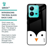 Cute Penguin Glass Case for Vivo V25