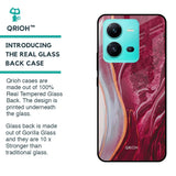 Crimson Ruby Glass Case for Vivo V25
