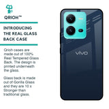 Overshadow Blue Glass Case For Vivo V25