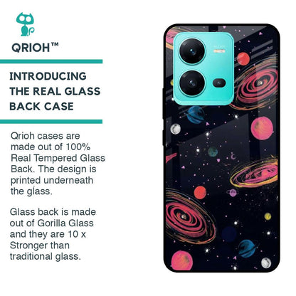 Galaxy In Dream Glass Case For Vivo V25