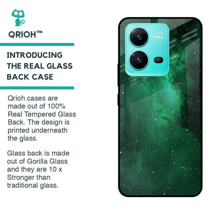 Emerald Firefly Glass Case For Vivo V25