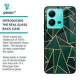 Abstract Green Glass Case For Vivo V25