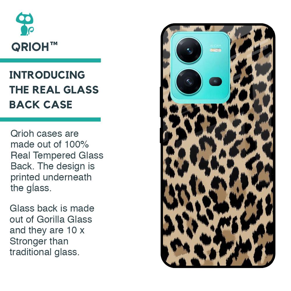 Leopard Seamless Glass Case For Vivo V25
