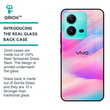 Colorful Waves Glass case for Vivo V25