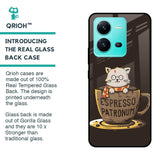 Tea With Kitty Glass Case For Vivo V25