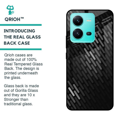 Dark Abstract Pattern Glass Case For Vivo V25