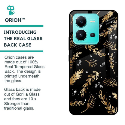 Autumn Leaves Glass case for Vivo V25