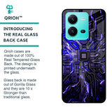 Techno Color Pattern Glass Case For Vivo V25