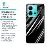 Black & Grey Gradient Glass Case For Vivo V25