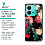 Floral Bunch Glass Case For Vivo V25