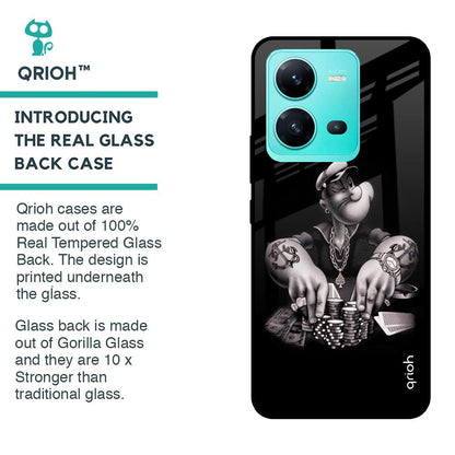 Gambling Problem Glass Case For Vivo V25