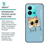 Adorable Cute Kitty Glass Case For Vivo V25