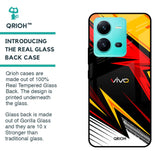 Race Jersey Pattern Glass Case For Vivo V25