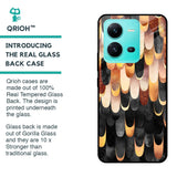 Bronze Abstract Glass Case for Vivo V25