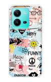 Happy Doodle Vivo V25 Back Cover