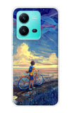 Riding Bicycle to Dreamland Vivo V25 Back Cover