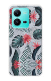 Retro Floral Leaf Vivo V25 Back Cover