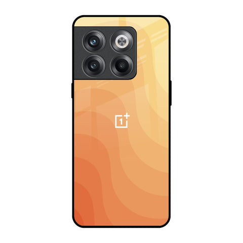 Orange Curve Pattern OnePlus 10T 5G Glass Back Cover Online