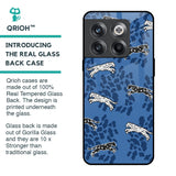 Blue Cheetah Glass Case for OnePlus 10T 5G