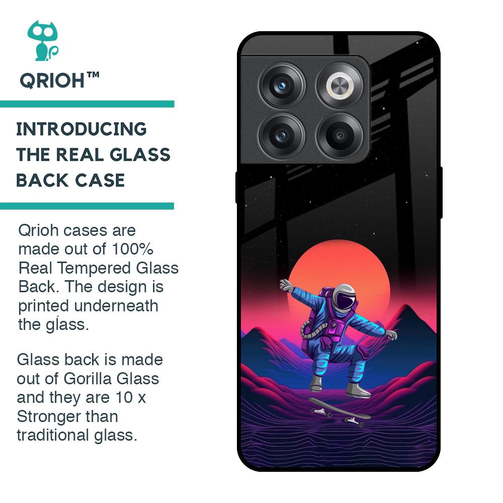 Retro Astronaut Glass Case for OnePlus 10T 5G