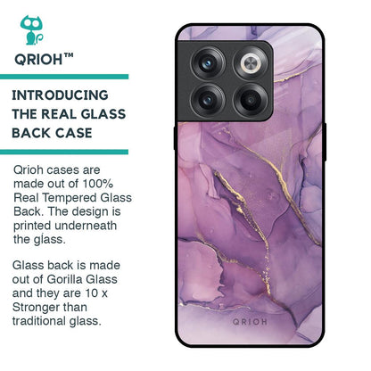 Purple Gold Marble Glass Case for OnePlus 10T 5G