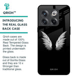 White Angel Wings Glass Case for OnePlus 10T 5G