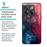 Blue & Red Smoke Glass Case for OnePlus 10T 5G